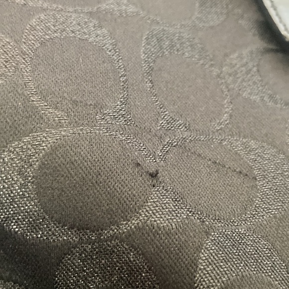 Coach F12852 Black Metallic Canvas  & Leather Jacquard Studded messenger bag - Picture 13 of 13